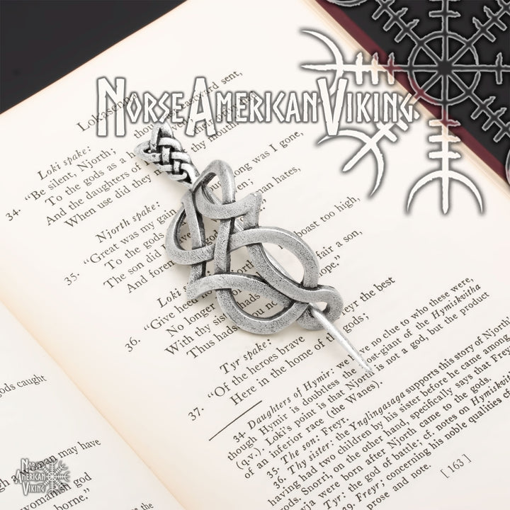 Viking Norse Celtic Infinity Knot Hair Pin
