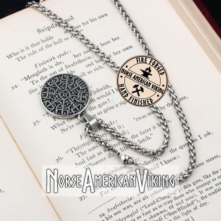 Viking Vegvisir Stainless Steel Pendant Necklace