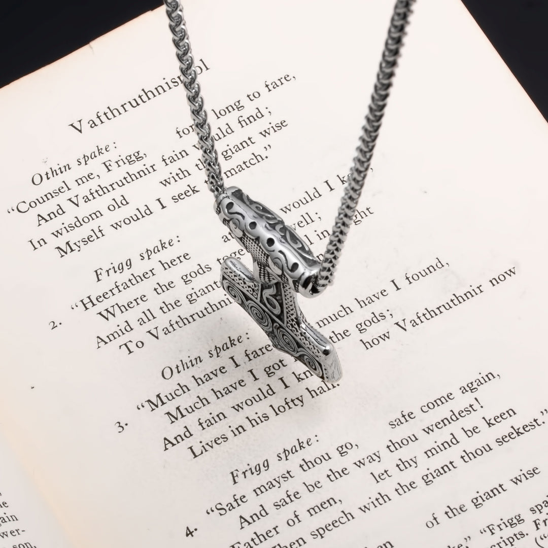 Mjolnir Viking Pendant Necklace 316L Stainless Steel