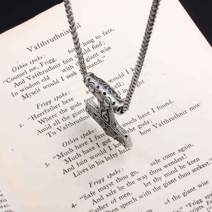 Mjolnir Viking Pendant Necklace 316L Stainless Steel