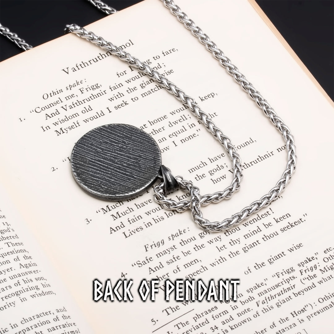 Fenrir Wolf Paw Print Viking Pendant Necklace 316L Stainless Steel