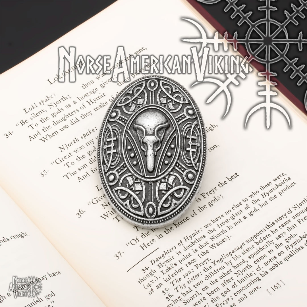 Raven Viking Brooch Zinc Alloy