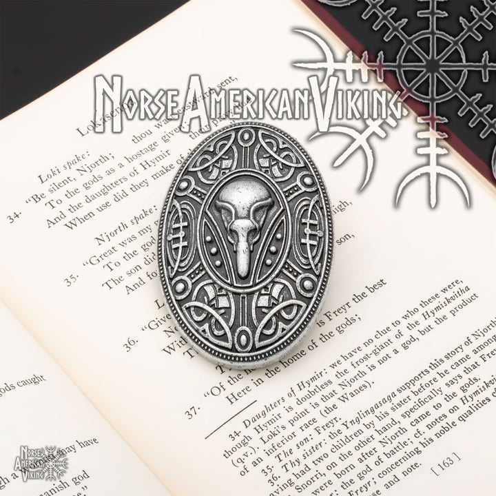 Raven Viking Brooch Zinc Alloy