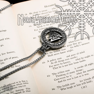 Viking Valknut Rune Stainless Steel Pendant Necklace