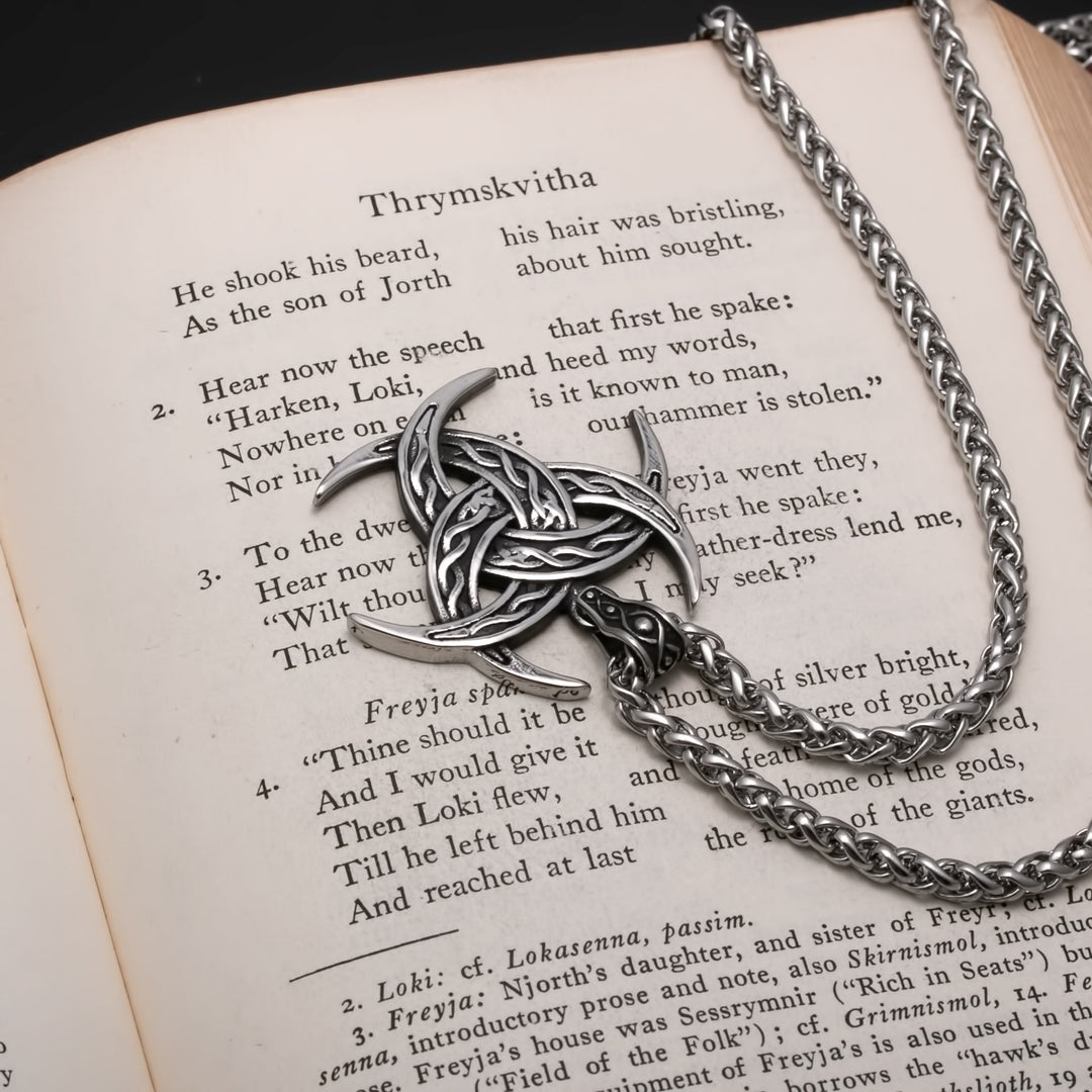 Celtic Trinity Knot Viking Pendant Necklace 316L Stainless Steel