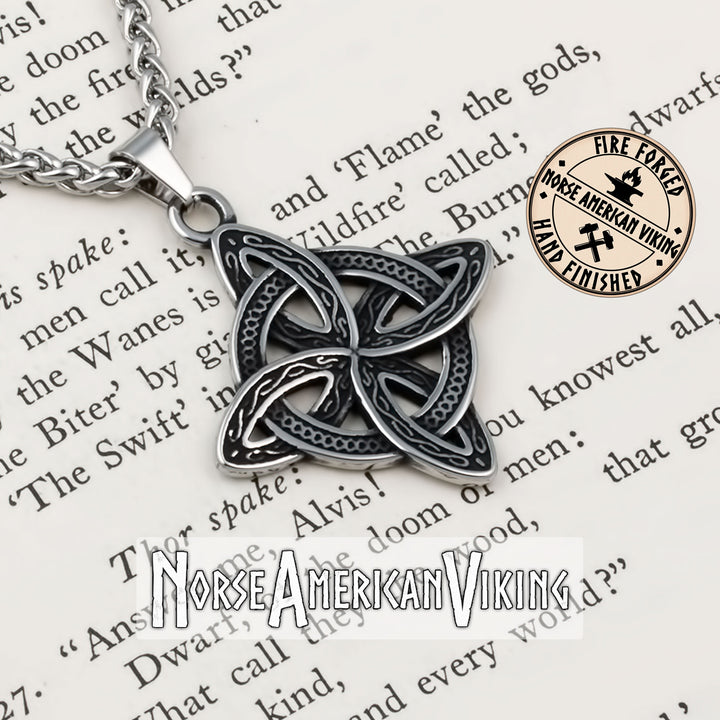 Viking Volva Witch Knot Stainless Steel Pendant Necklace