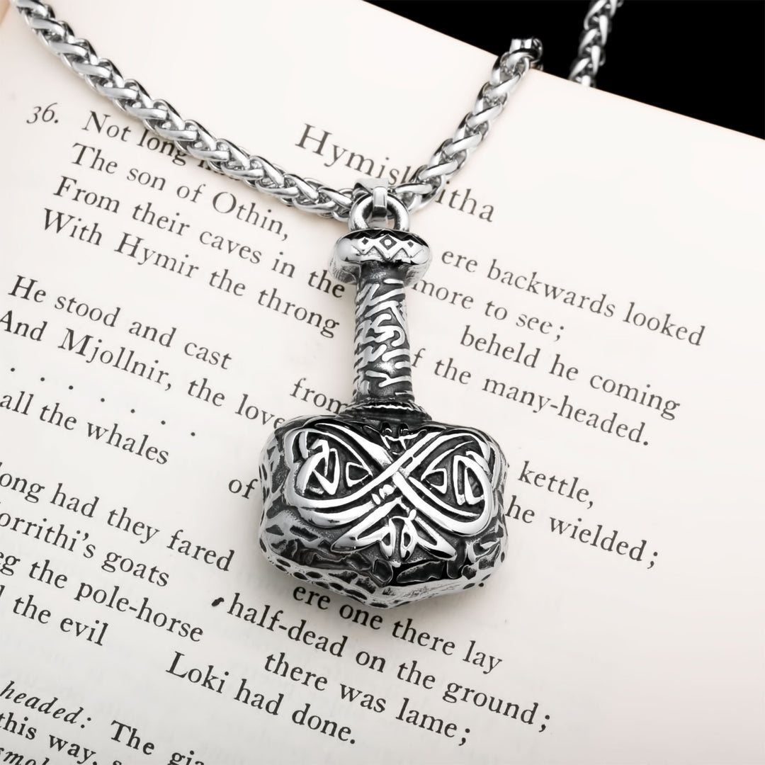 Mjolnir Viking Pendant Necklace 316L Stainless Steel