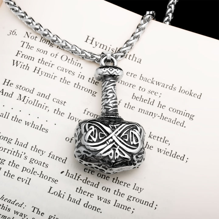 Mjolnir Viking Pendant Necklace 316L Stainless Steel