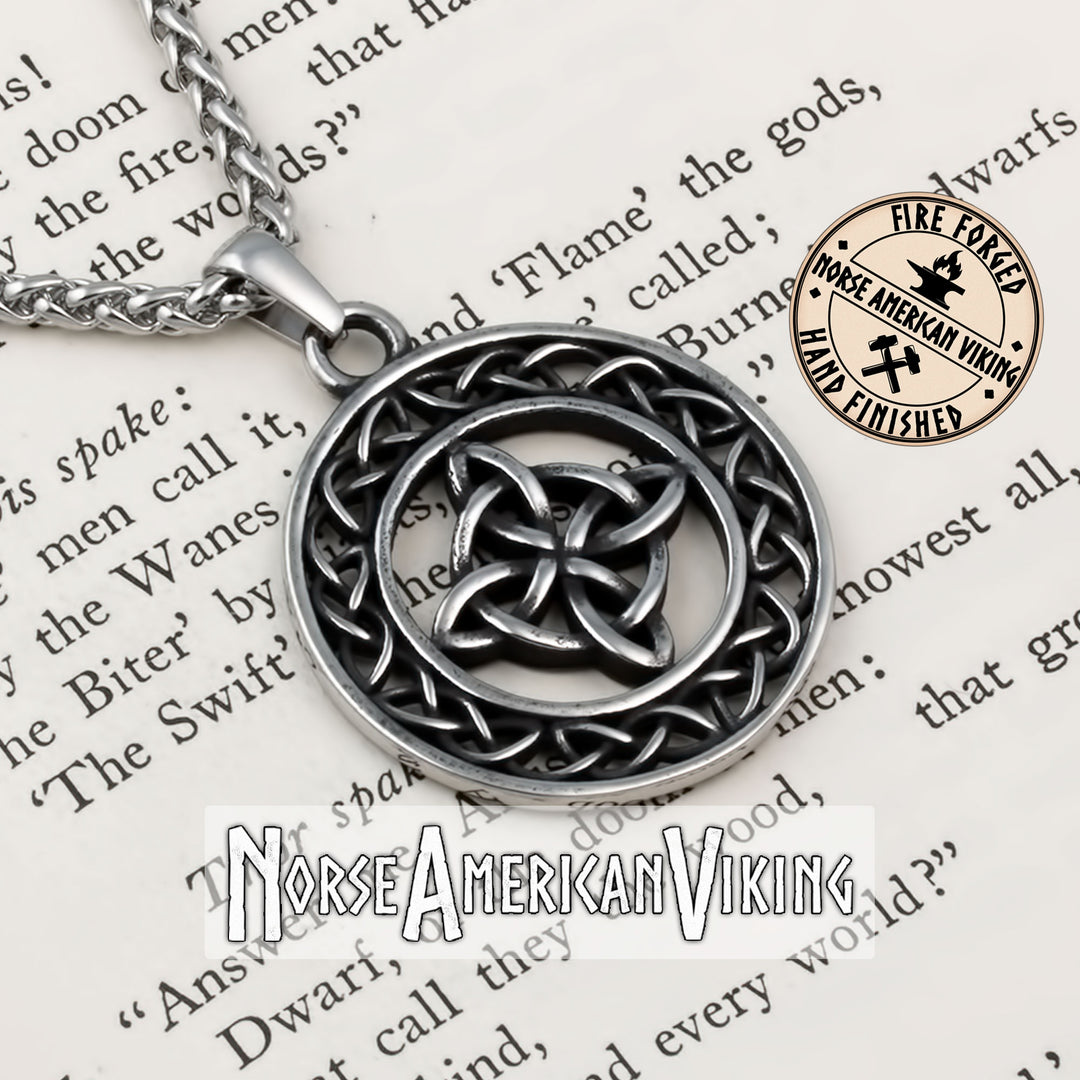 Viking Volva Witch Knot Stainless Steel Pendant Necklace