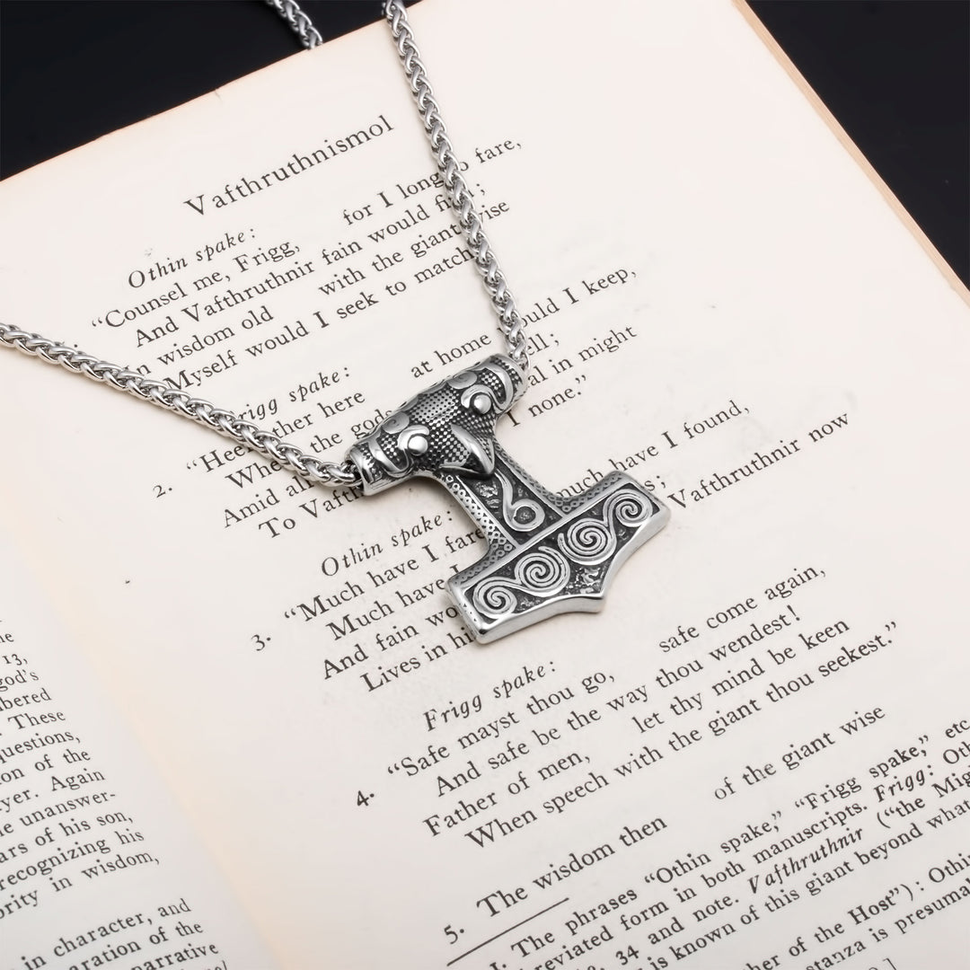 Mjolnir Viking Pendant Necklace 316L Stainless Steel