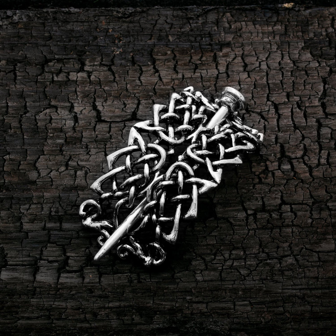 Celtic Thistle Thorns Hair Pin Zinc Alloy - view 2