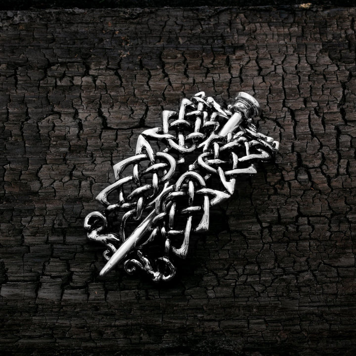 Celtic Thistle Thorns Hair Pin Zinc Alloy - view 2