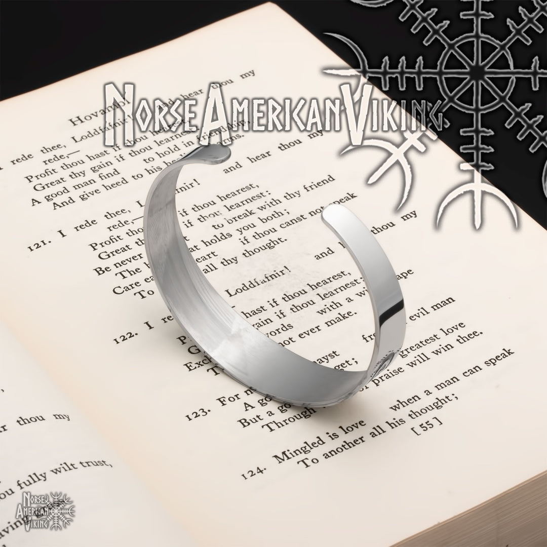 Celtic Norse Knot Cuff Bracelet 316L Stainless Steel