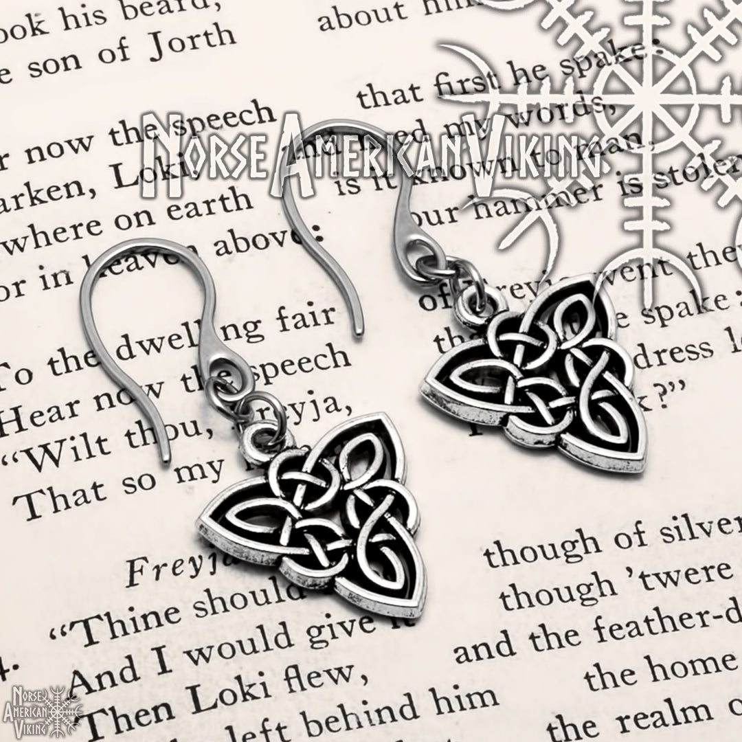 Celtic Trinity Knot Viking Dangle Earrings Zinc Alloy
