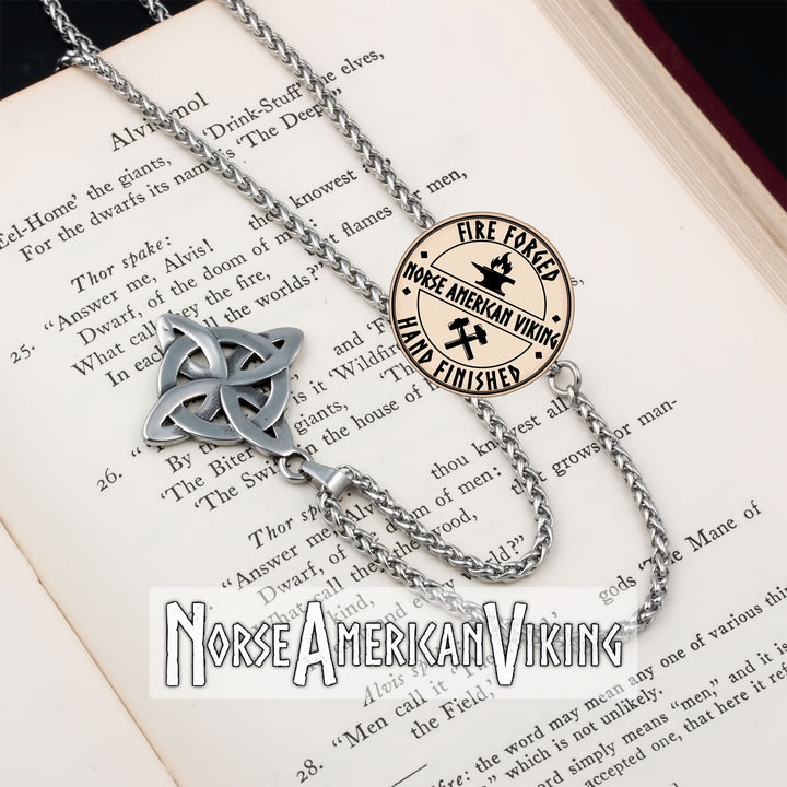 Viking Volva Witch Knot Stainless Steel Pendant Necklace