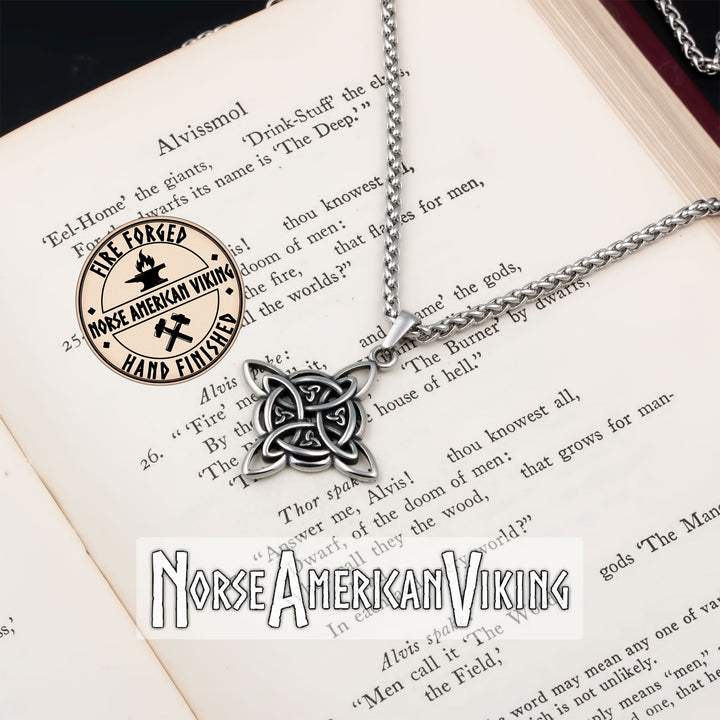 Viking Volva Witch Knot Stainless Steel Pendant Necklace