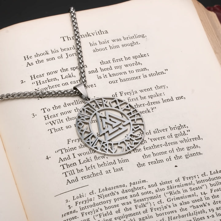Valknut Viking Pendant Necklace 316L Stainless Steel