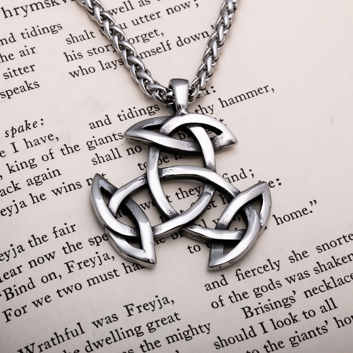 Celtic Trinity Knot Viking Pendant Necklace 316L Stainless Steel
