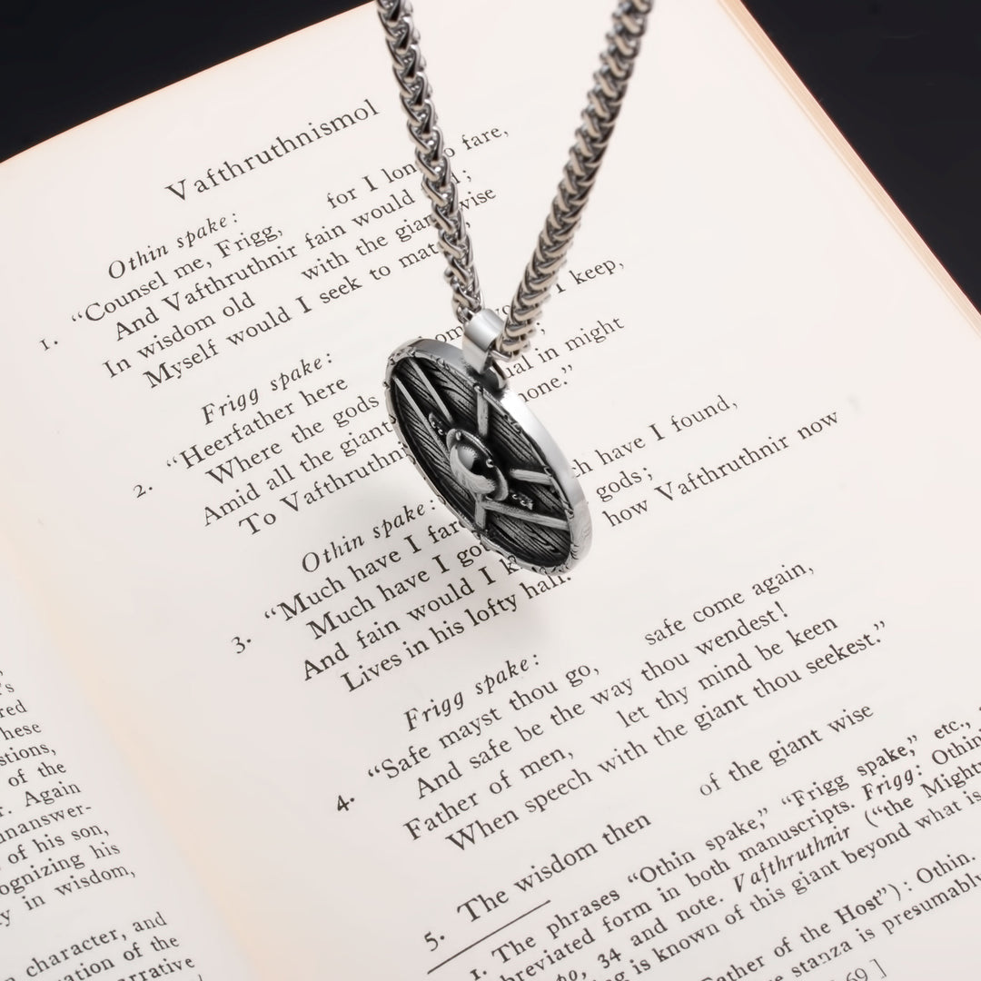 Shield Viking Pendant Necklace 316L Stainless Steel