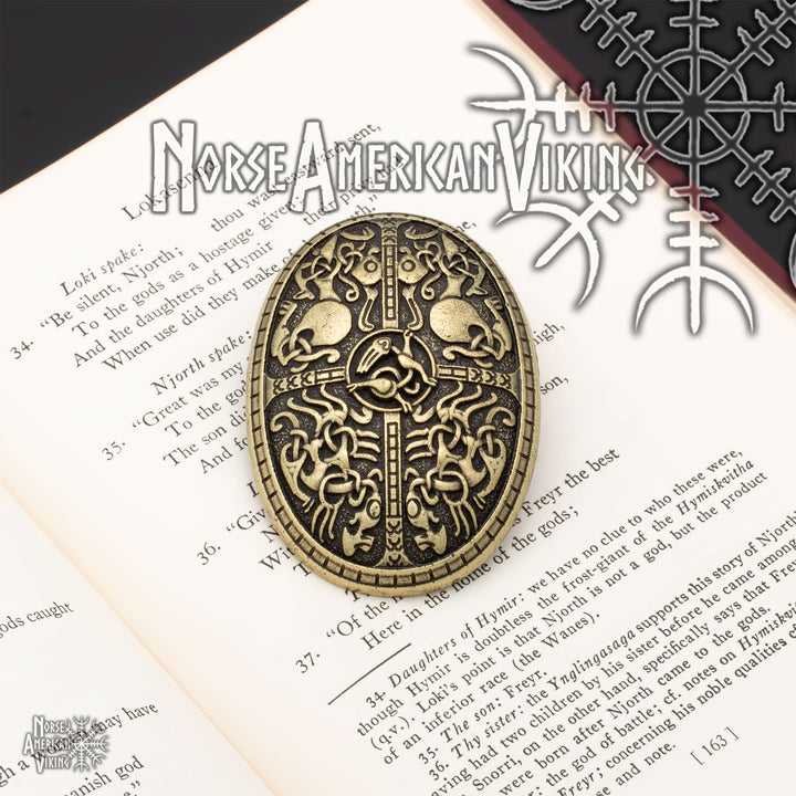 Viking Broa Oval Tortoise Brooch