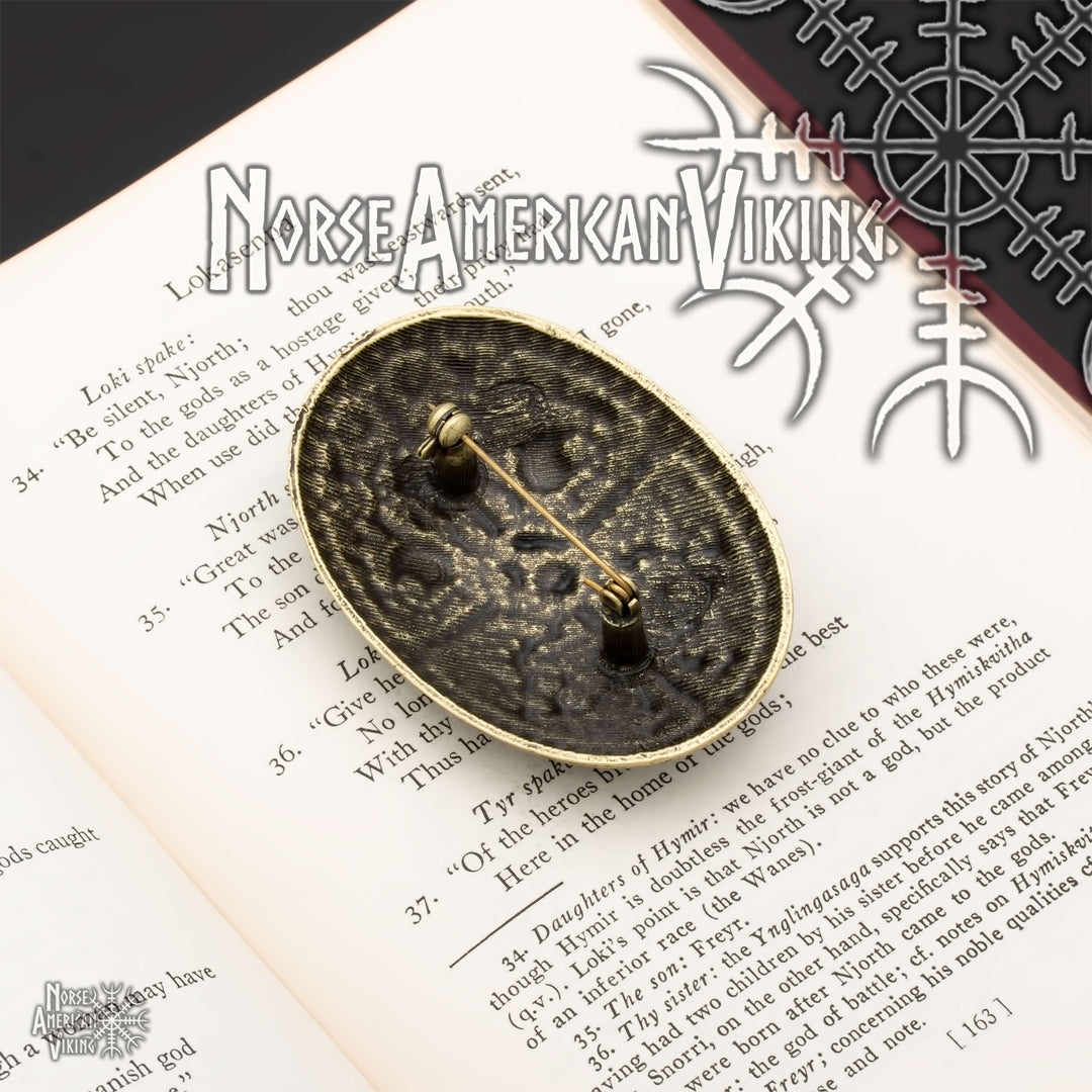 Viking Broa Oval Tortoise Brooch