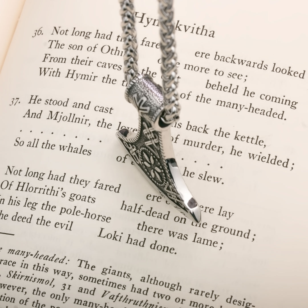 Axe Vegvisir Sowilo Viking Pendant Necklace 316L Stainless Steel