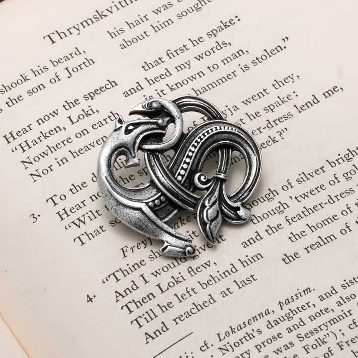 Viking Dragon Oseberg Fibula Brooch