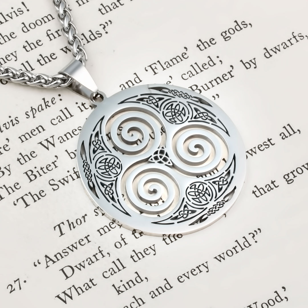 Triskele Trinity Pendant Necklace Stainless Steel Viking