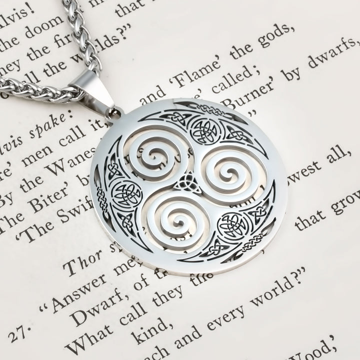 Triskele Trinity Pendant Necklace Stainless Steel Viking