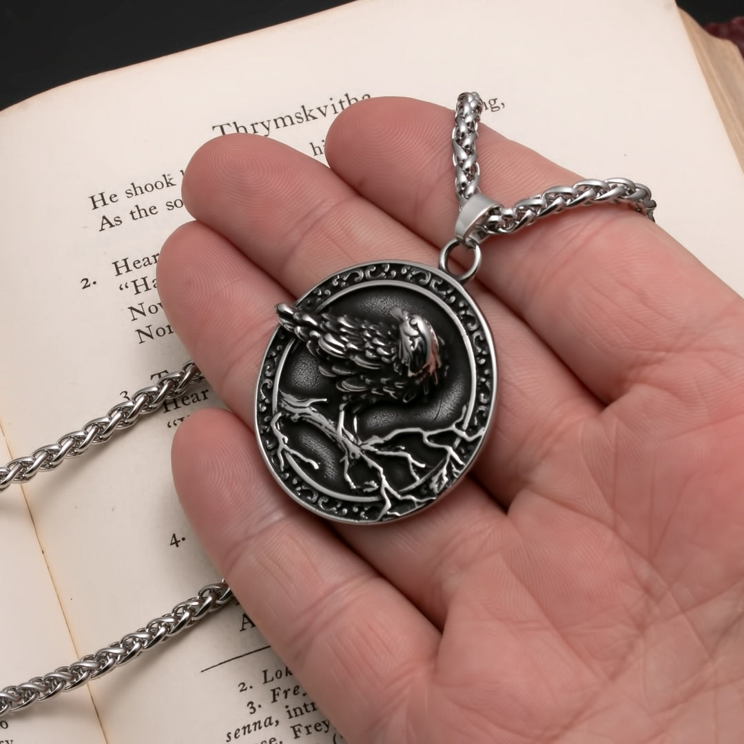 Helm of Awe Viking Pendant Necklace 316L Stainless Steel