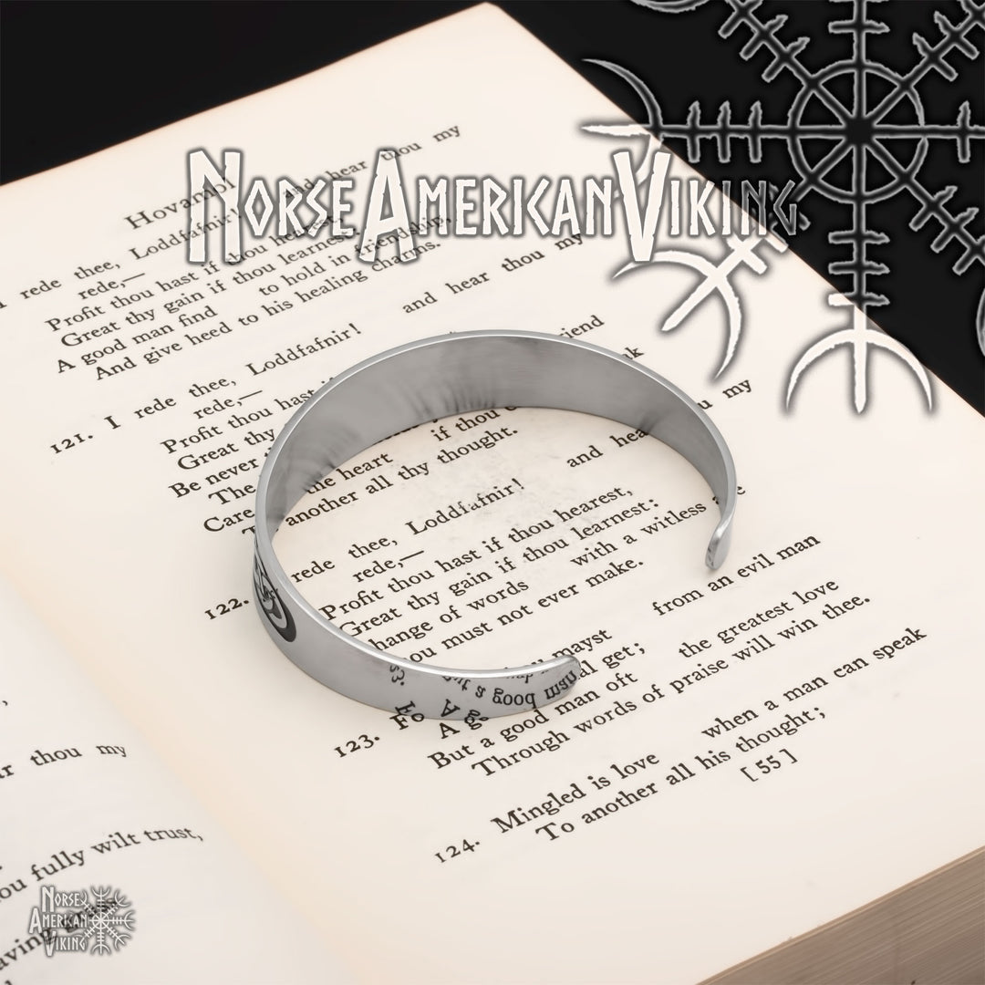 Celtic Norse Knot Cuff Bracelet 316L Stainless Steel