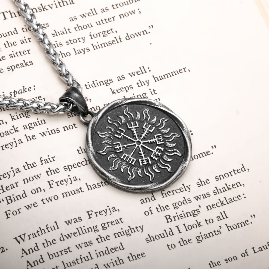 Vegvisir Viking Pendant Necklace 316L Stainless Steel