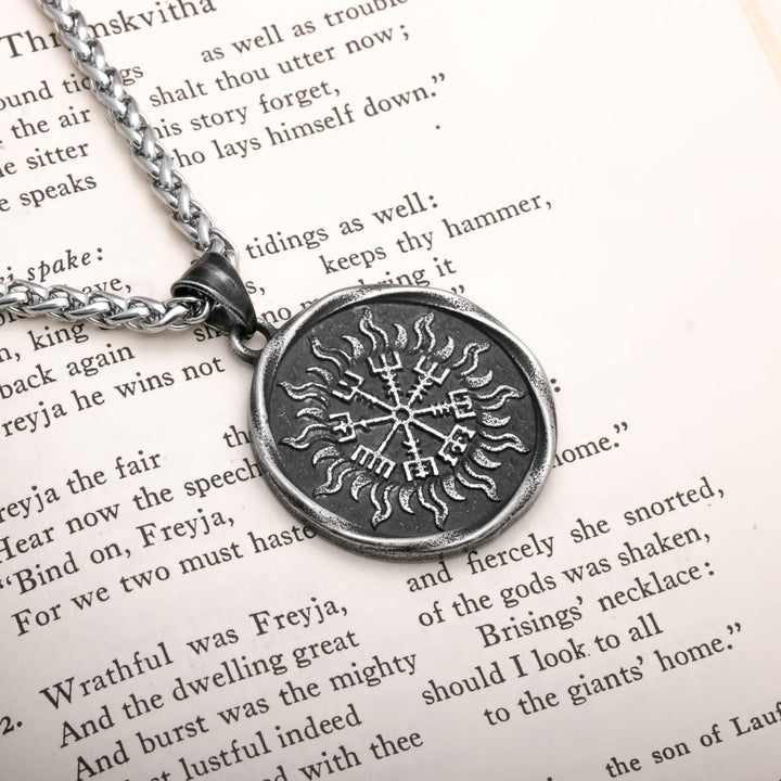 Vegvisir Viking Pendant Necklace 316L Stainless Steel