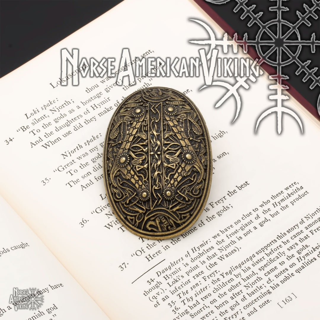 Oval Viking Brooch Zinc Alloy
