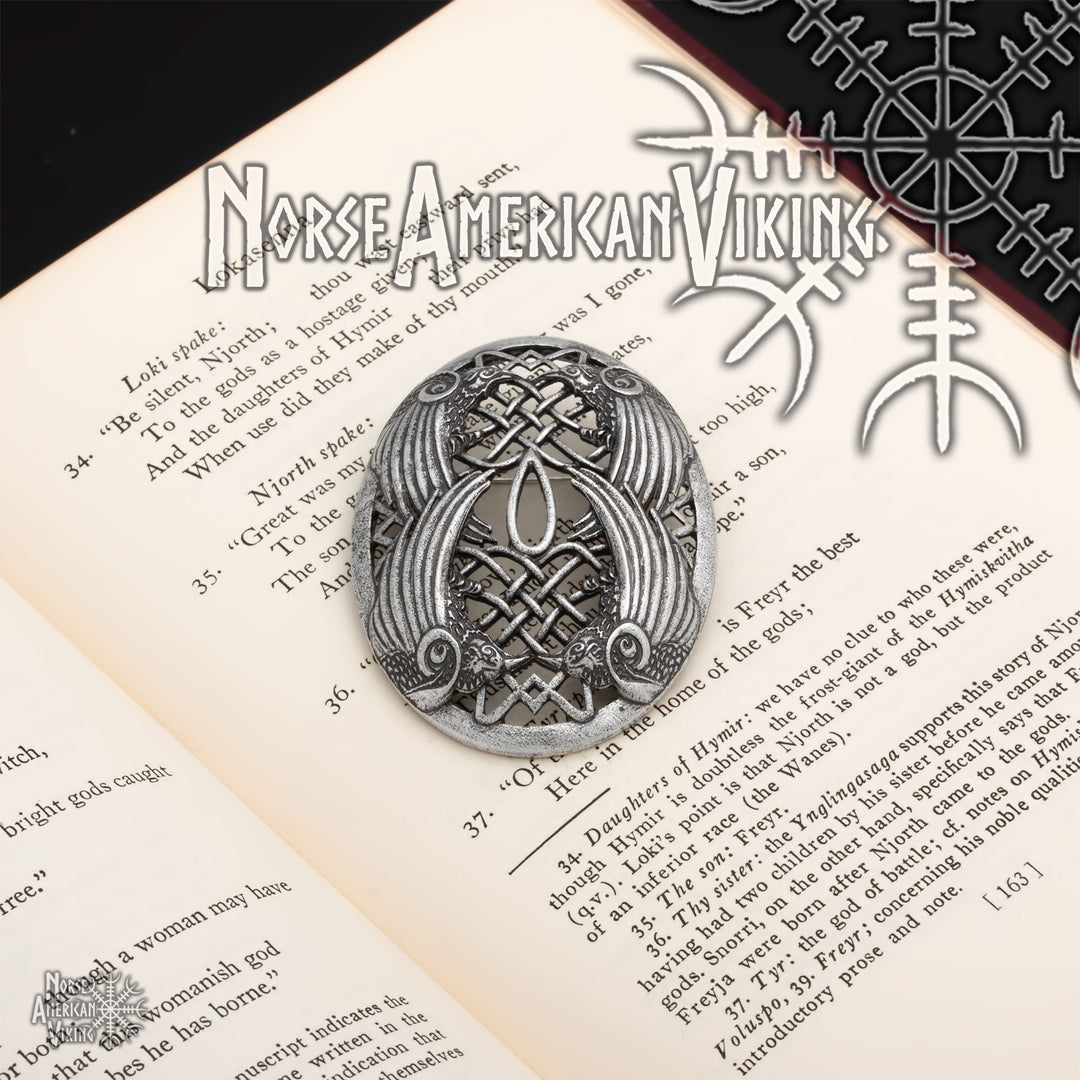 Raven Viking Brooch Zinc Alloy