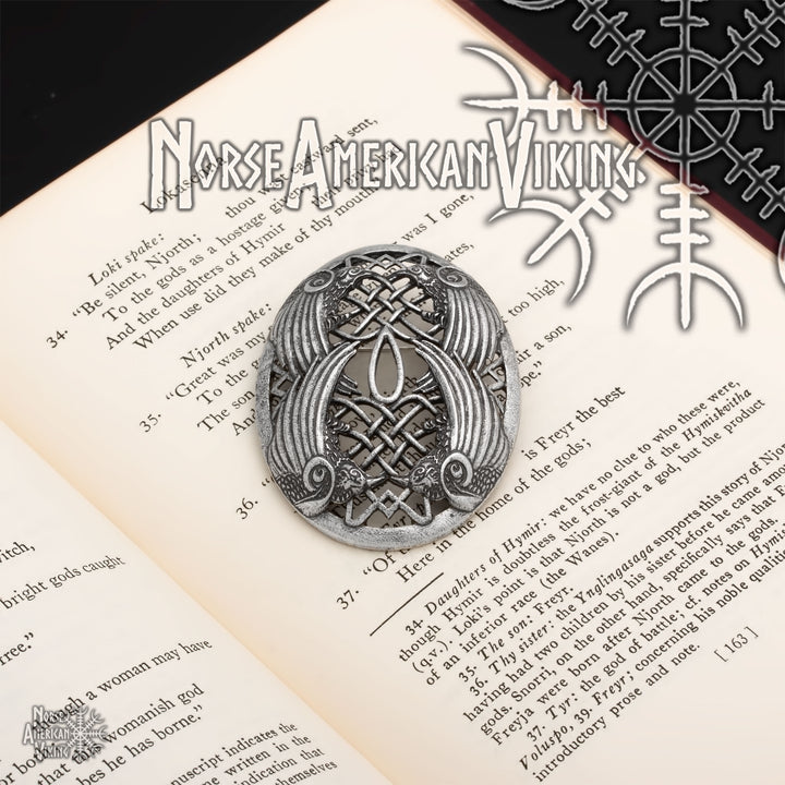 Raven Viking Brooch Zinc Alloy