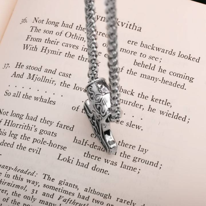 Viking Mjolnir Thor's Hammer Stainless Steel Pendant Necklace Small