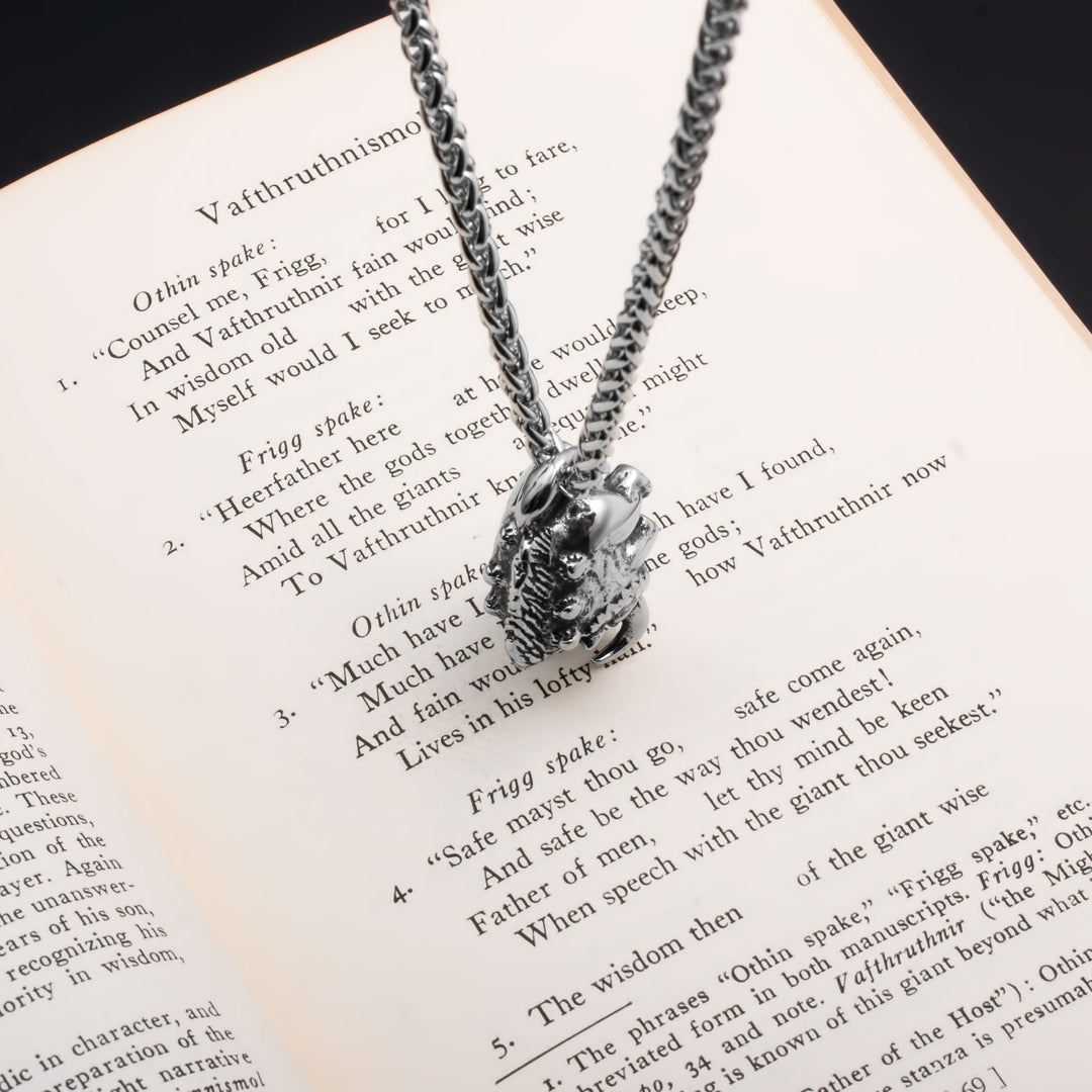 Viking Boar Gullinbursti Stainless Steel Pendant Necklace