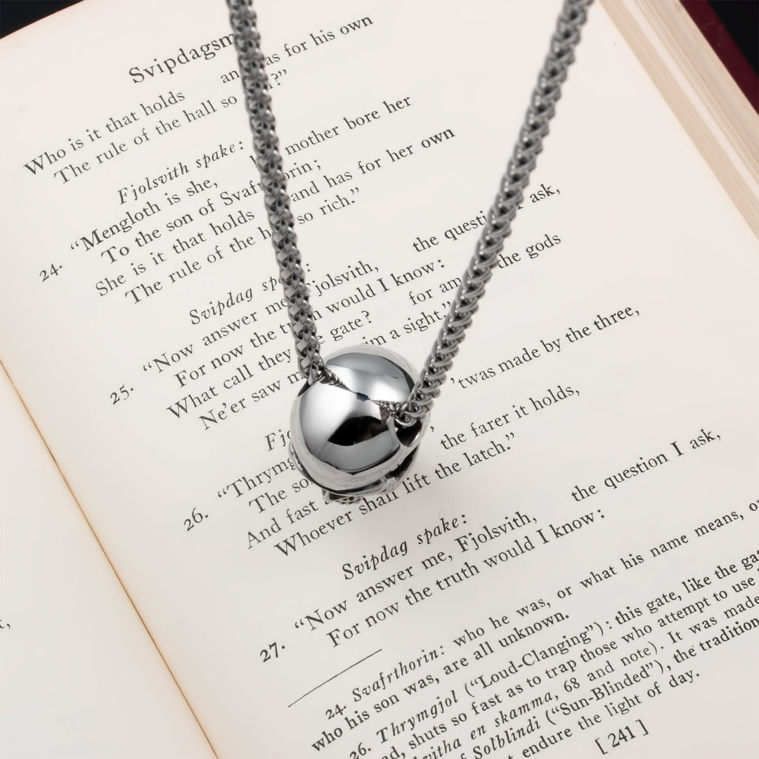 Skull of Your Enemy Pendant Necklace Stainless Steel Viking