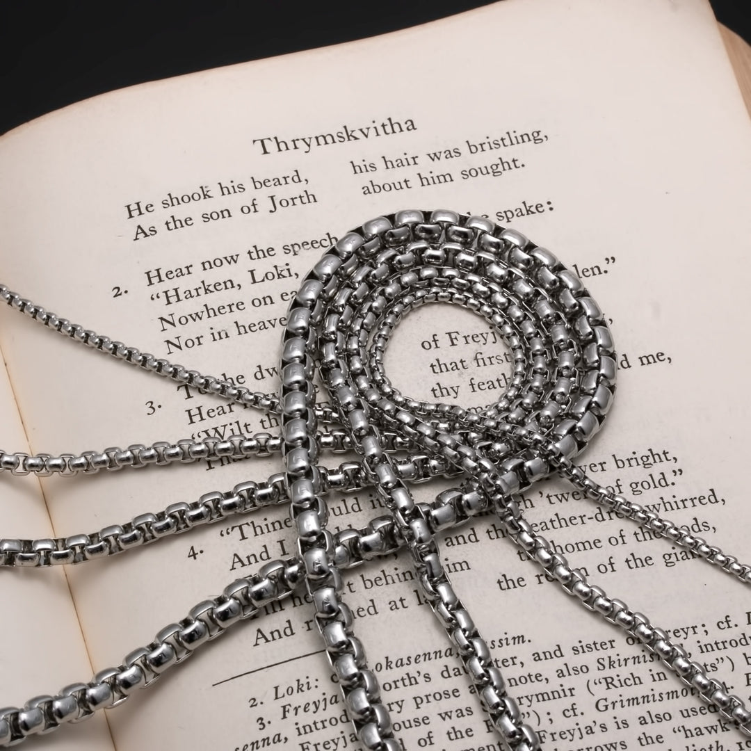 3.5mm Stainless Steel Chain Necklace Rounded Box Chain 316L