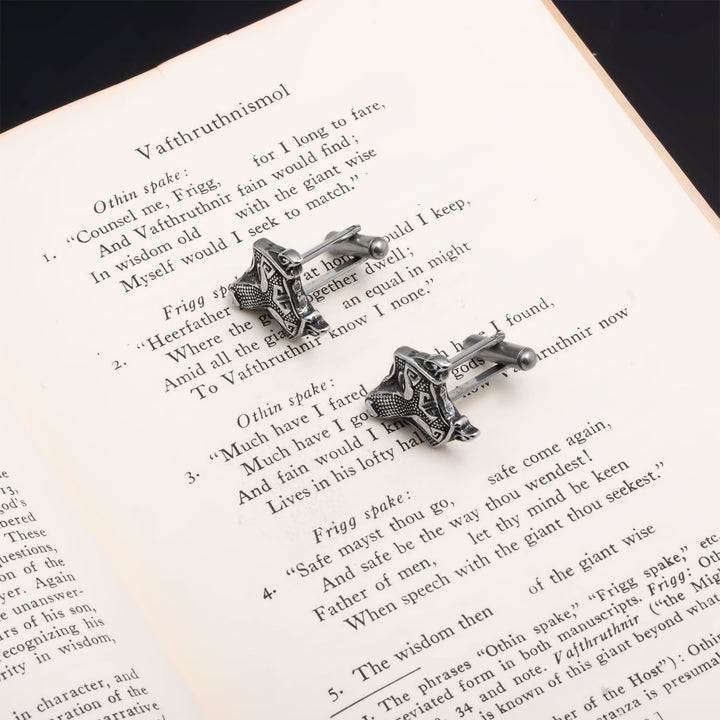 Fenrir Wolf Viking Cufflinks 316L Stainless Steel