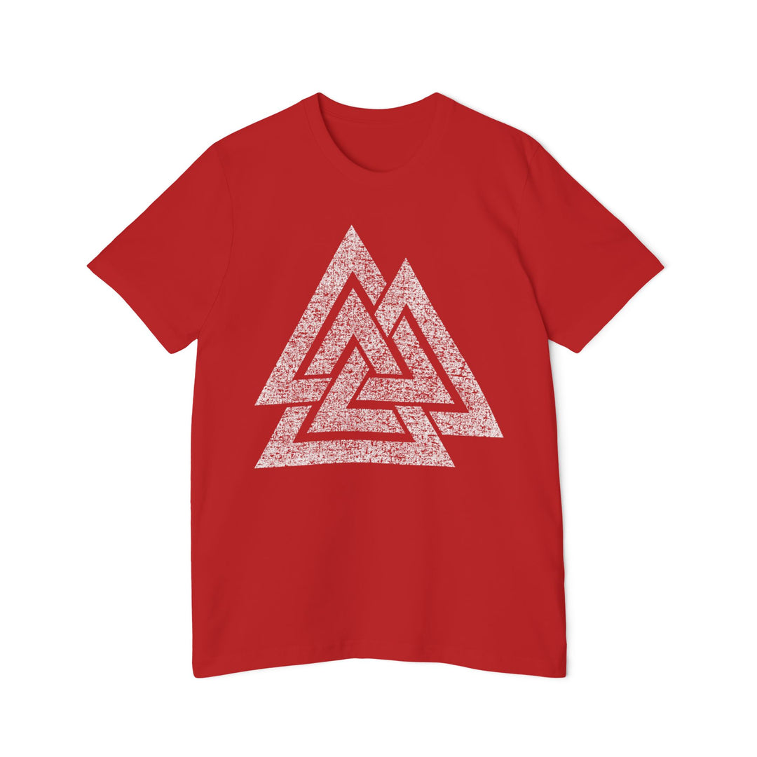 Viking Valknut Slain Warrior Knot Odin USA Made Unisex Short Sleeve Jersey T-Shirt