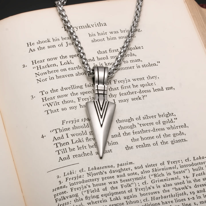 Viking Gungnir Stainless Steel Pendant Necklace