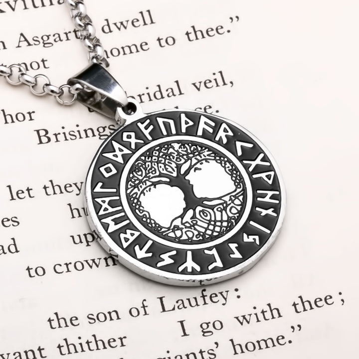 Yggdrasil Viking Pendant Necklace 316L Stainless Steel