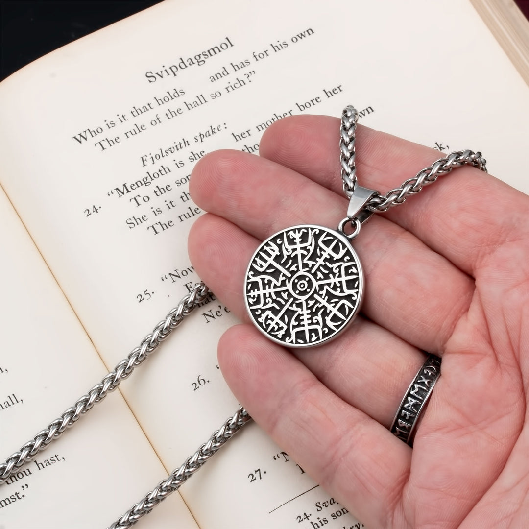 Vegvisir Pendant Necklace Stainless Steel Viking