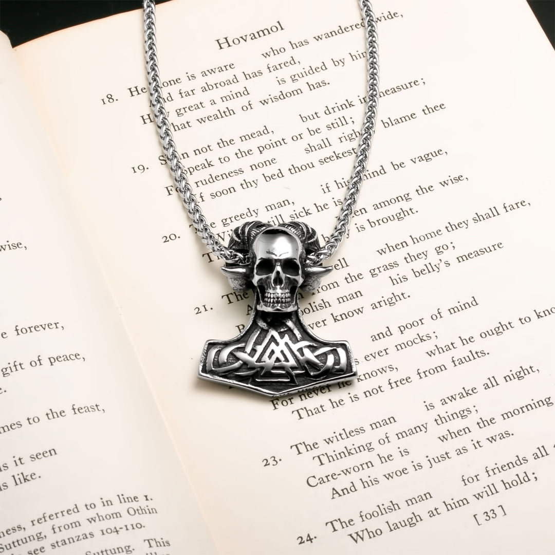 Valknut Viking Pendant Necklace 316L Stainless Steel