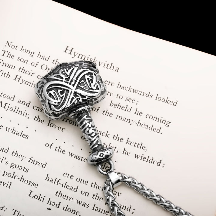 Mjolnir Viking Pendant Necklace 316L Stainless Steel