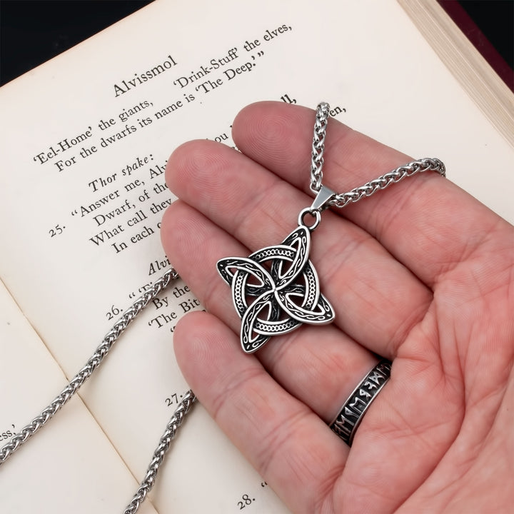 Volva Witch Knot Pendant Necklace Stainless Steel Viking