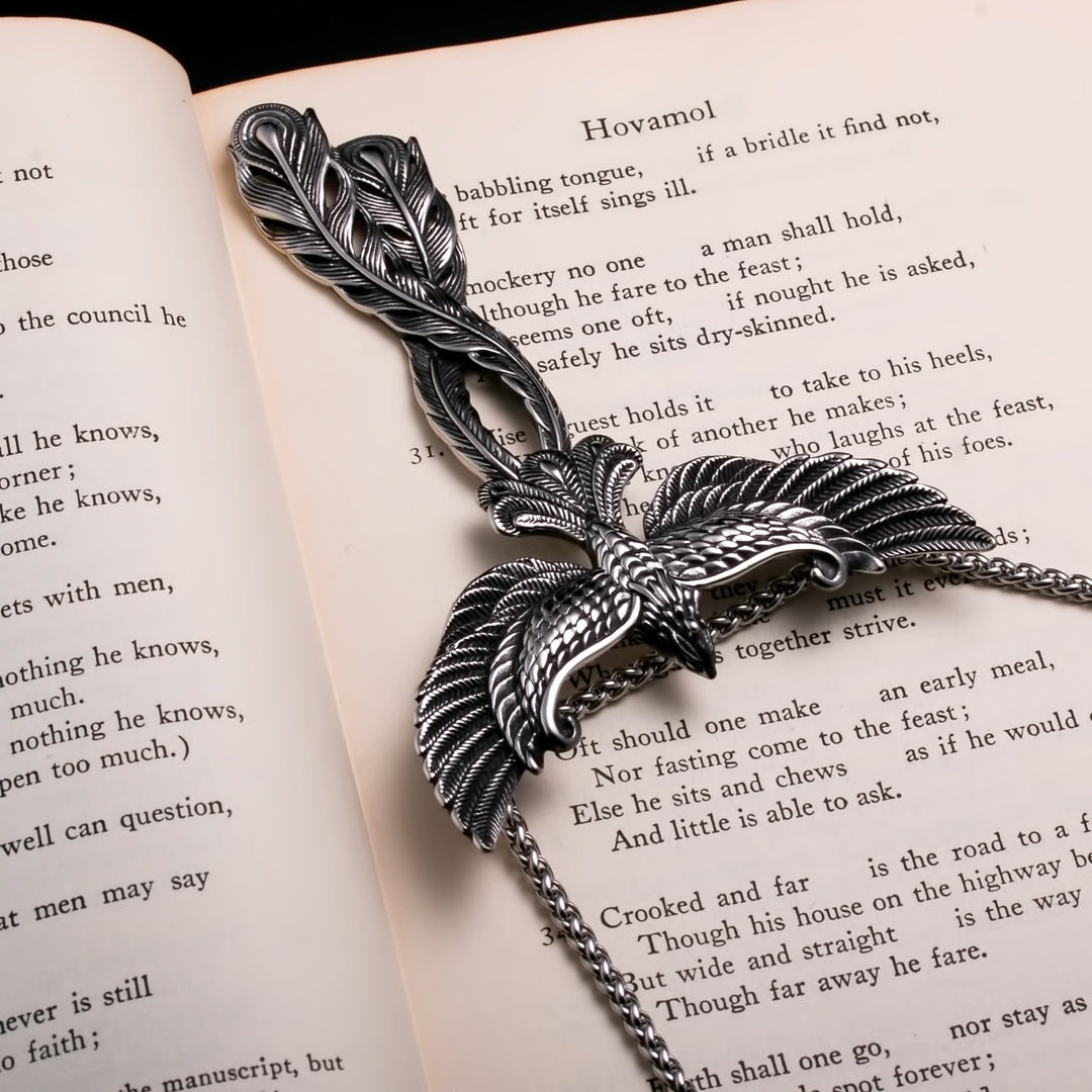 Phoenix Viking Pendant Necklace 316L Stainless Steel