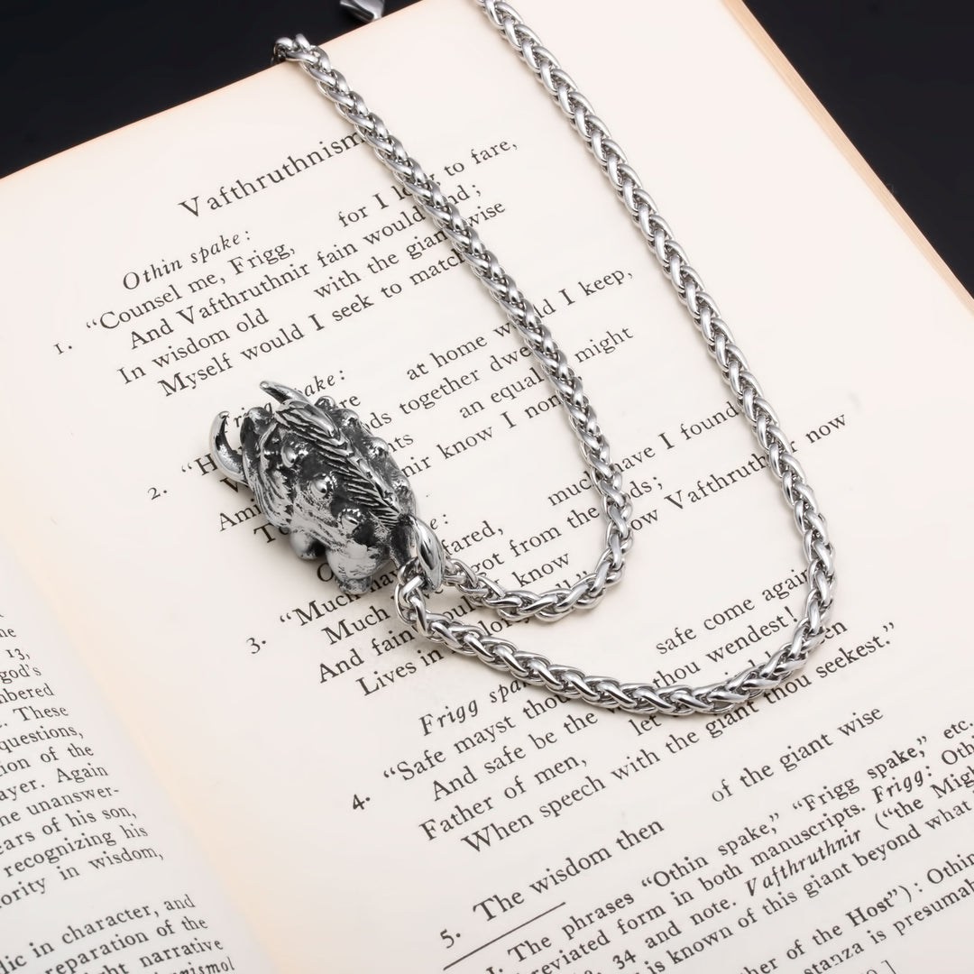Viking Boar Gullinbursti Stainless Steel Pendant Necklace